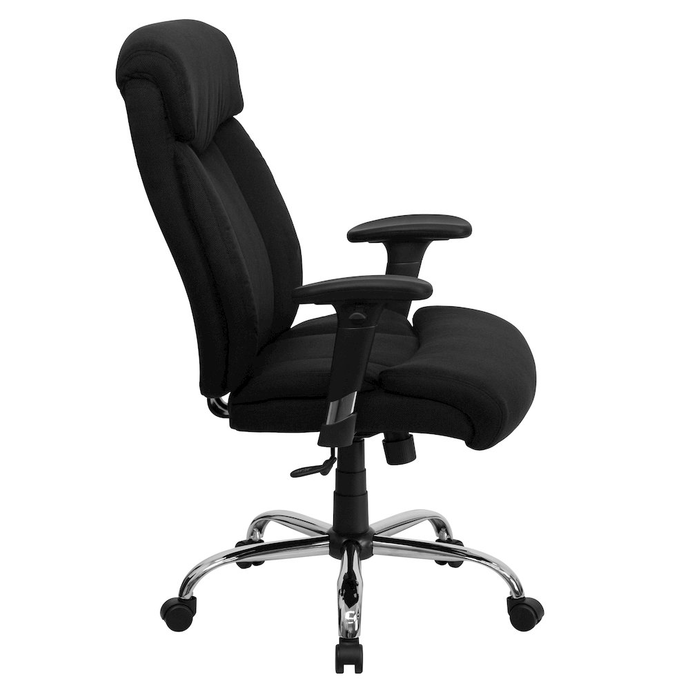 400 lb. Rated Black Fabric Executive Office Chair with Full Headrest and Arms