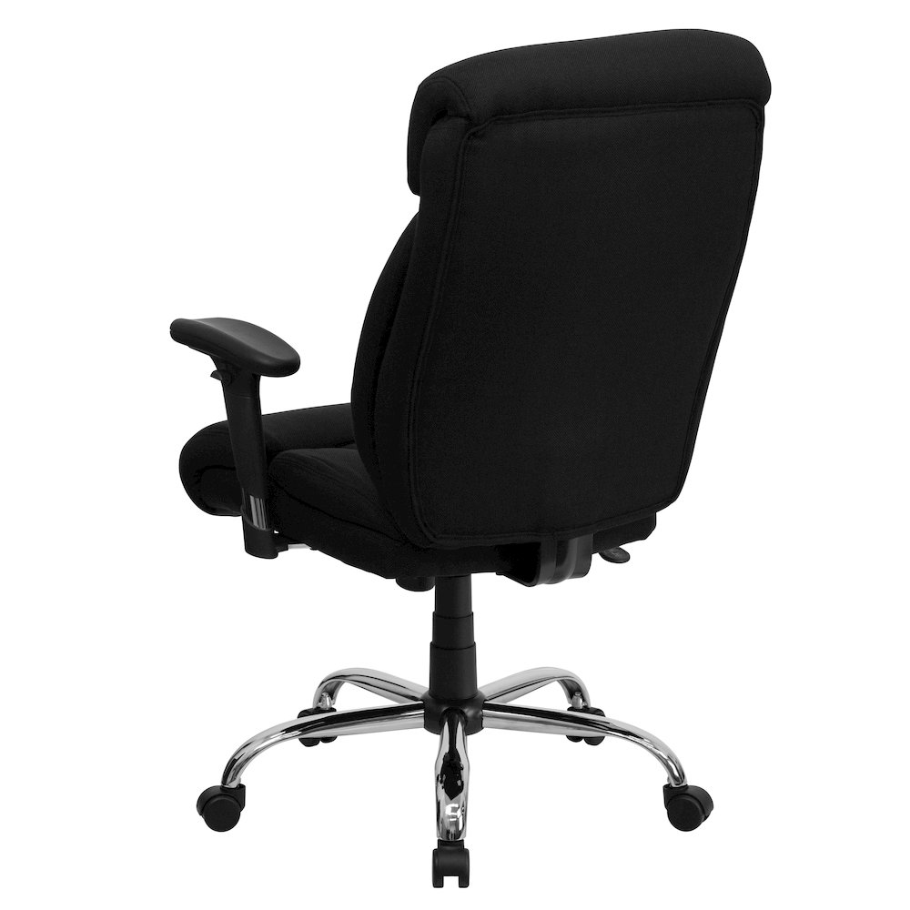 400 lb. Rated Black Fabric Executive Office Chair with Full Headrest and Arms