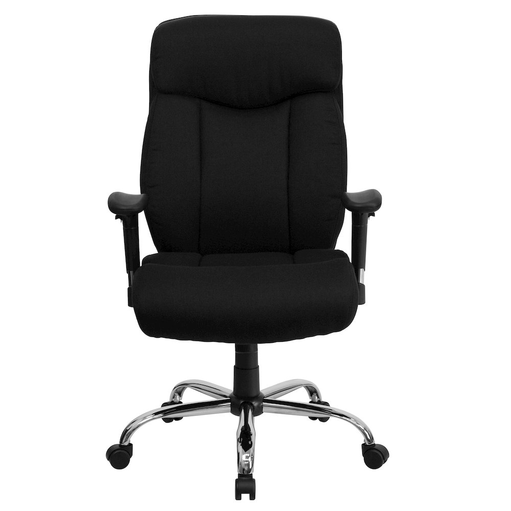 400 lb. Rated Black Fabric Executive Office Chair with Full Headrest and Arms