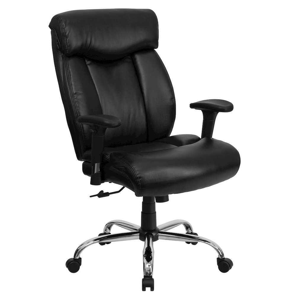Big & Tall 400 lb. Rated Black Executive Office Chair with Full Headrest & Arms