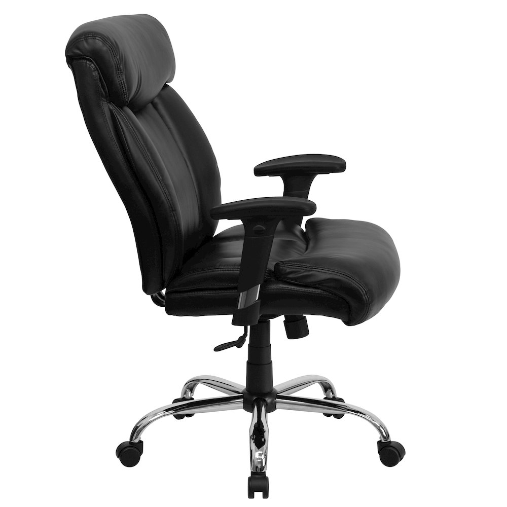 Big & Tall 400 lb. Rated Black Executive Office Chair with Full Headrest & Arms