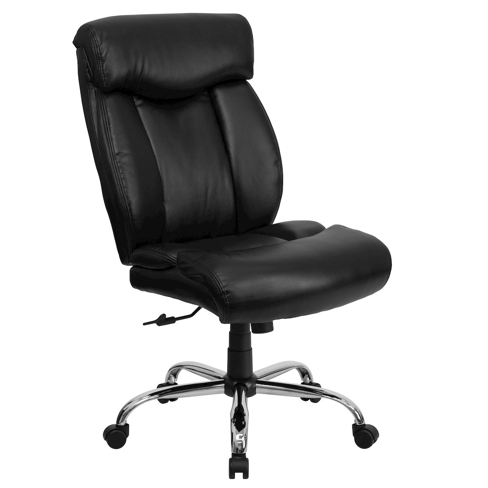 Big & Tall 400 lb. Rated Black Executive Office Chair with Full Headrest