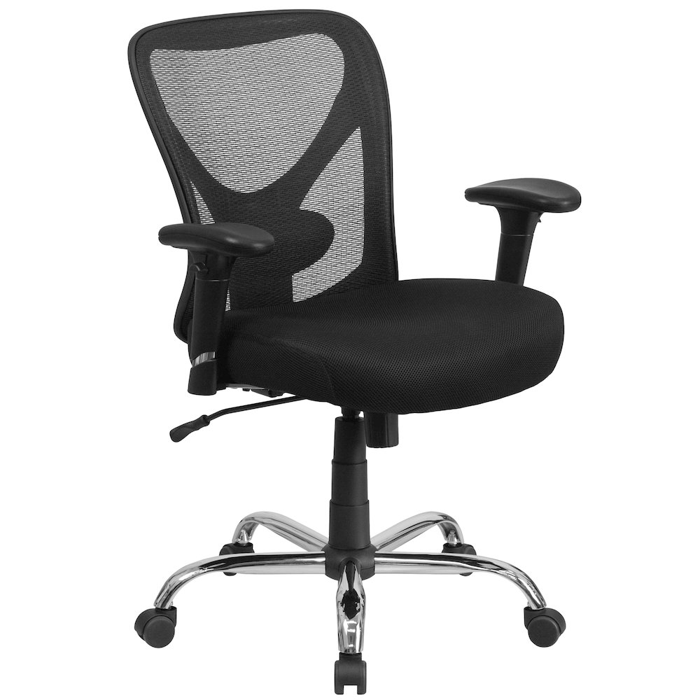 Big & Tall Office Chair | Adjustable Height Mesh Swivel Office Chair with Wheels