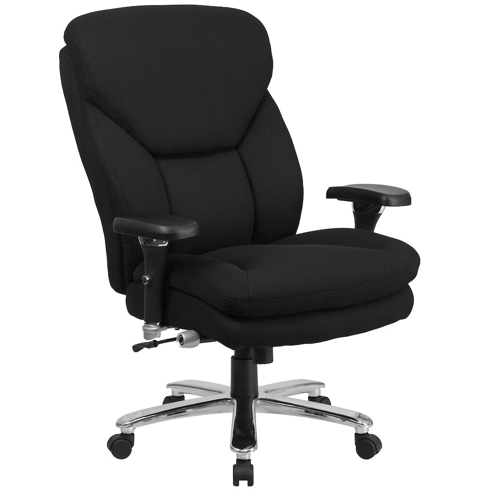 24/7 Intensive Use 400 lb. Rated Black Fabric Executive Office Chair
