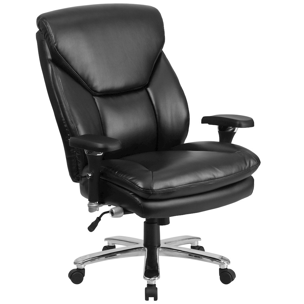 24/7 Intensive Use Big & Tall 400 lb. Rated Black Office Chair with Lumbar Knob
