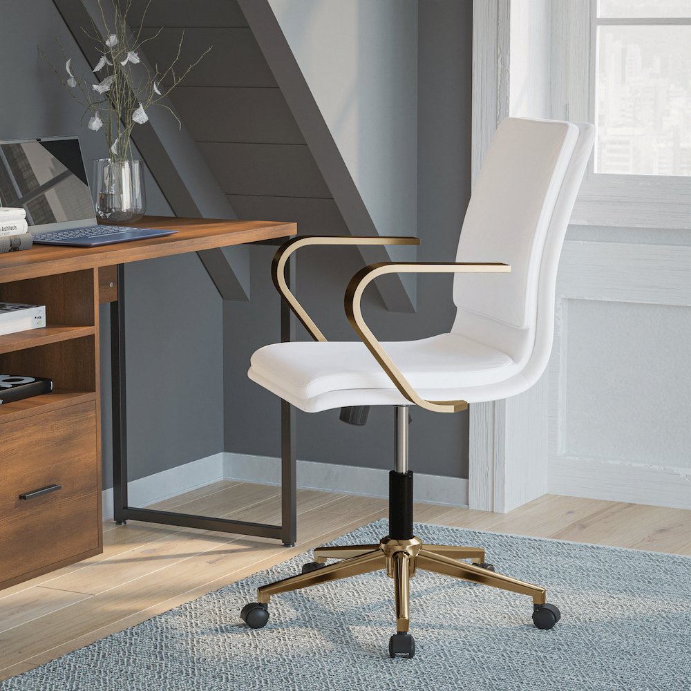 Modern Elevated Mid-Back Executive Office Chair