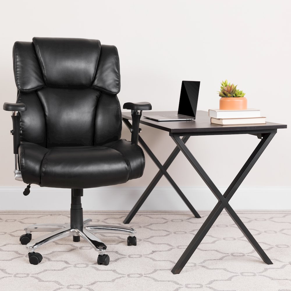 24/7 Intensive Use Big & Tall 400 lb. Rated Black Executive Lumbar Office Chair
