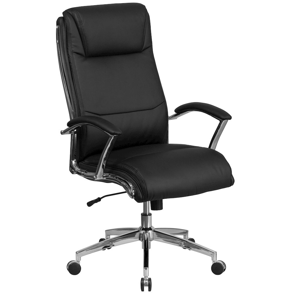 High Back Black Smooth Upholstered Executive Swivel Office Chair
