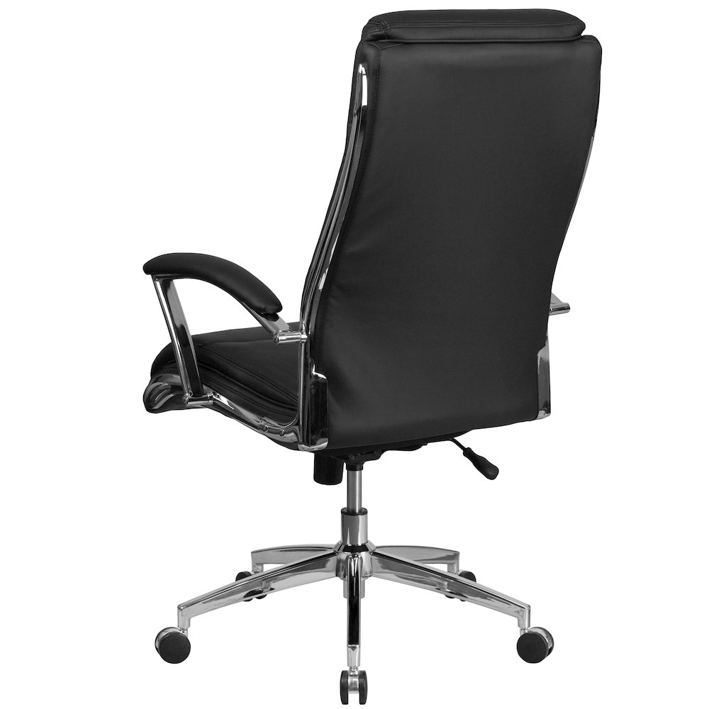 High Back Black Smooth Upholstered Executive Swivel Office Chair