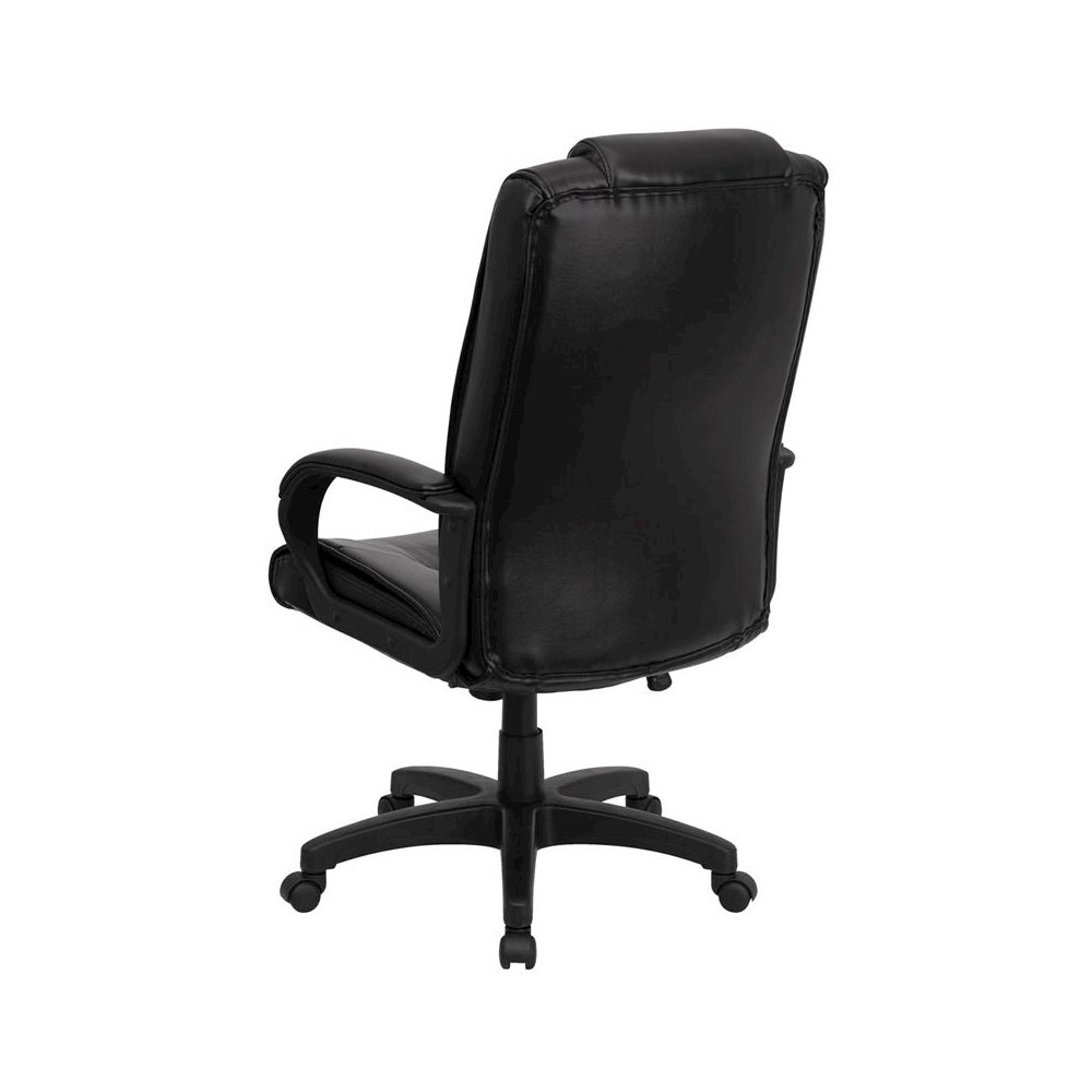 High Back Black LeatherSoft Executive Swivel Office Chair with Arms
