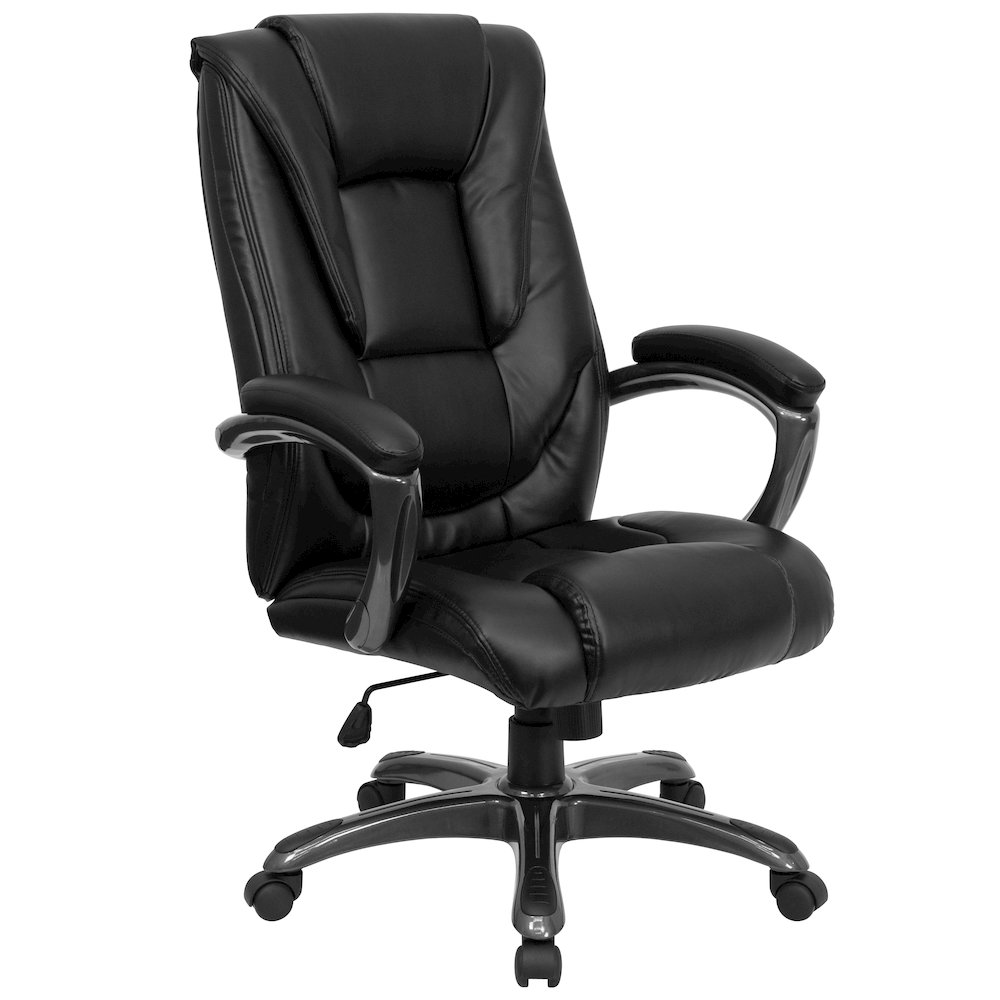 High Back Black Layered Upholstered Executive Swivel Office Chair