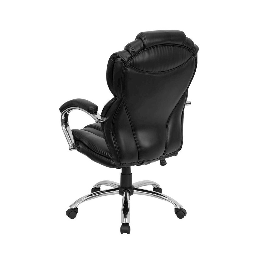 High Back Style Black LeatherSoft Executive Swivel Office Chair with Arms