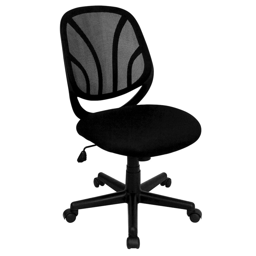 Office Chair Mid-Back Black Mesh Swivel Task Office Chair