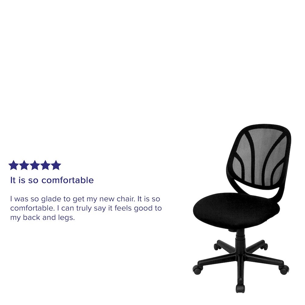 Office Chair Mid-Back Black Mesh Swivel Task Office Chair