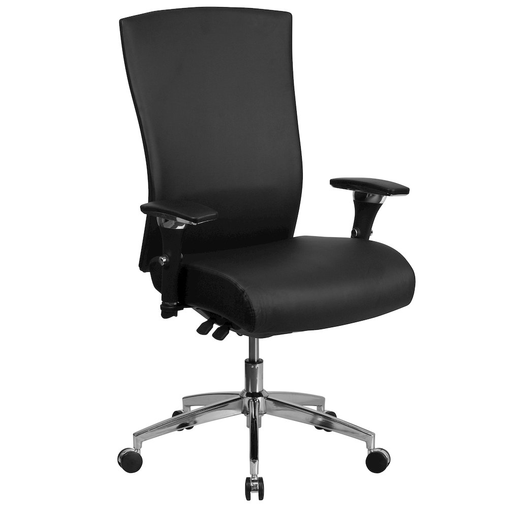 300 lb. Rated Black Multifunction Office Chair with Seat Slider