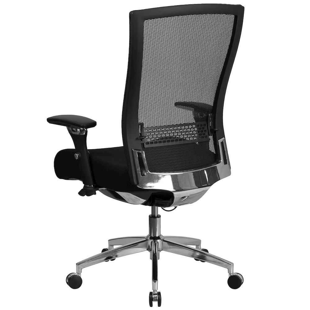 300 lb. Rated Black Mesh Multifunction Office Chair with Seat Slider