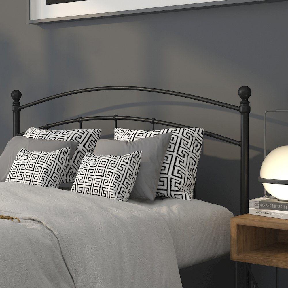 Woodstock Decorative Black Metal Queen Size Headboard