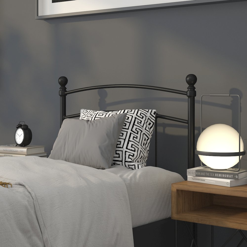 Woodstock Decorative Black Metal Twin Size Headboard