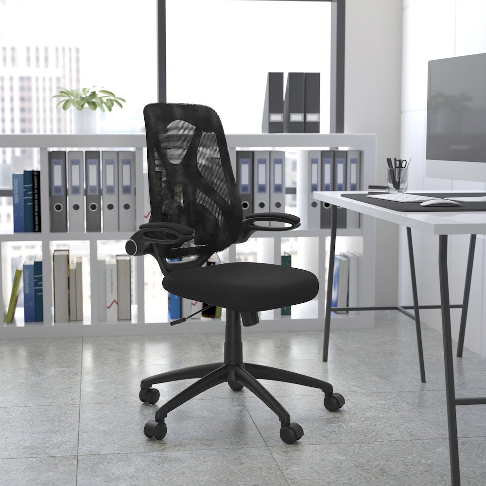 High Back Black Mesh Executive Swivel Office Chair with Lumbar
