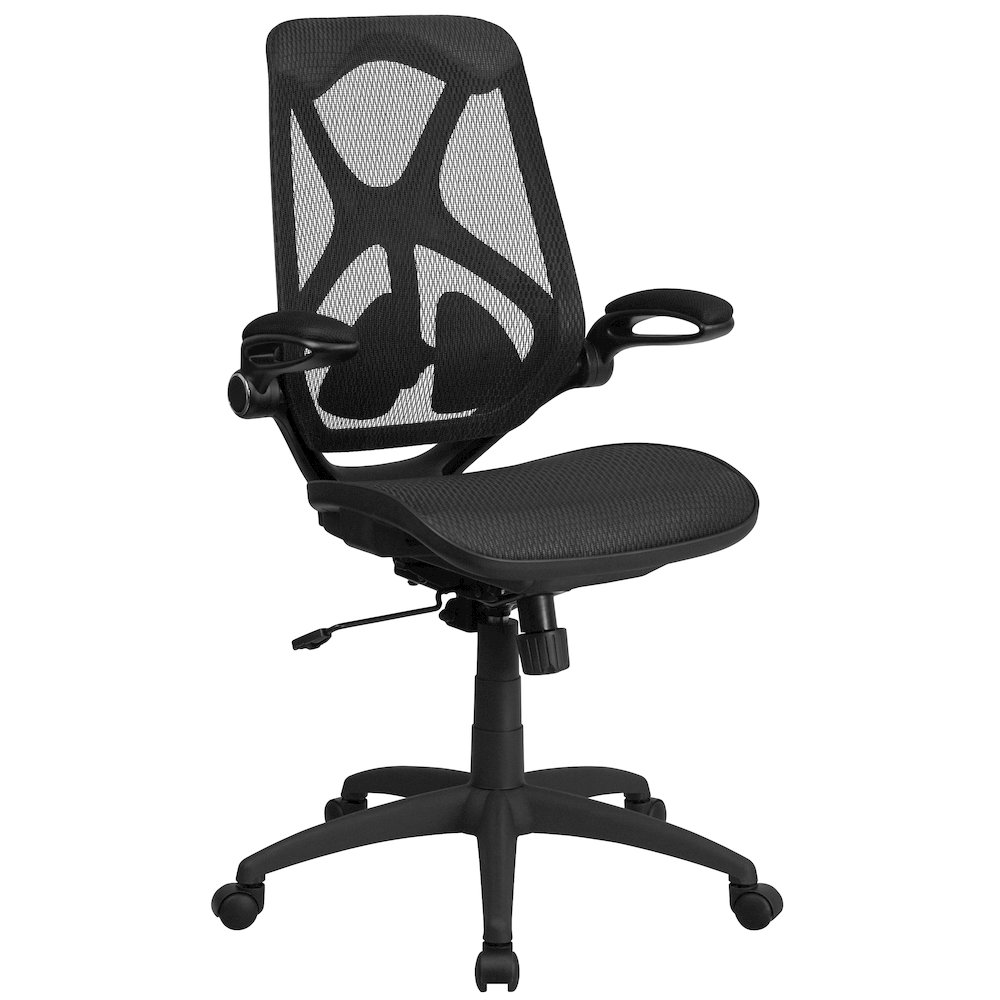 High Back Black Mesh Executive Office Chair with Lumbar