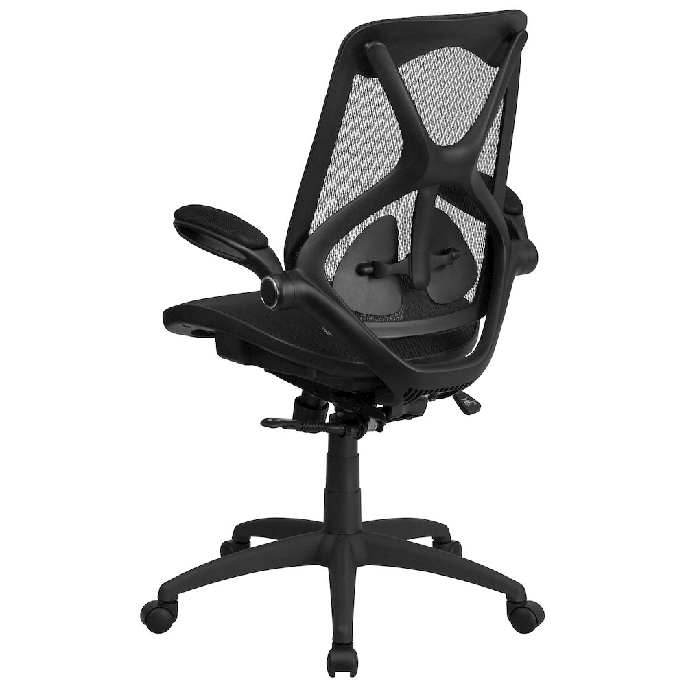High Back Black Mesh Executive Office Chair with Lumbar