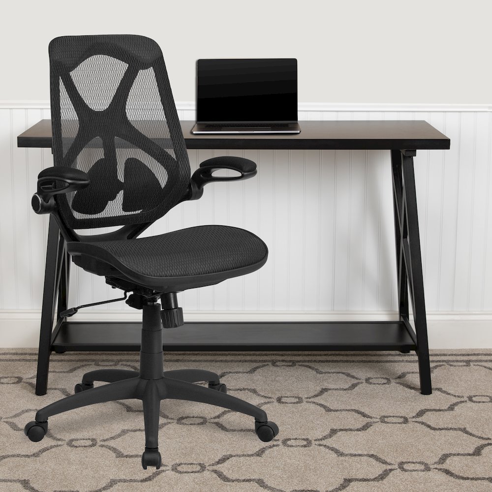 High Back Black Mesh Executive Office Chair with Lumbar