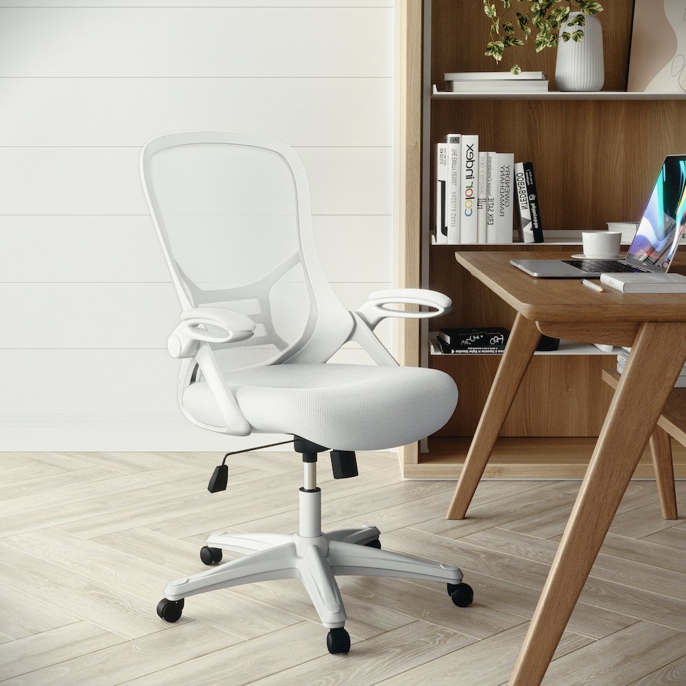 High Back White Mesh Ergonomic Swivel Office Chair