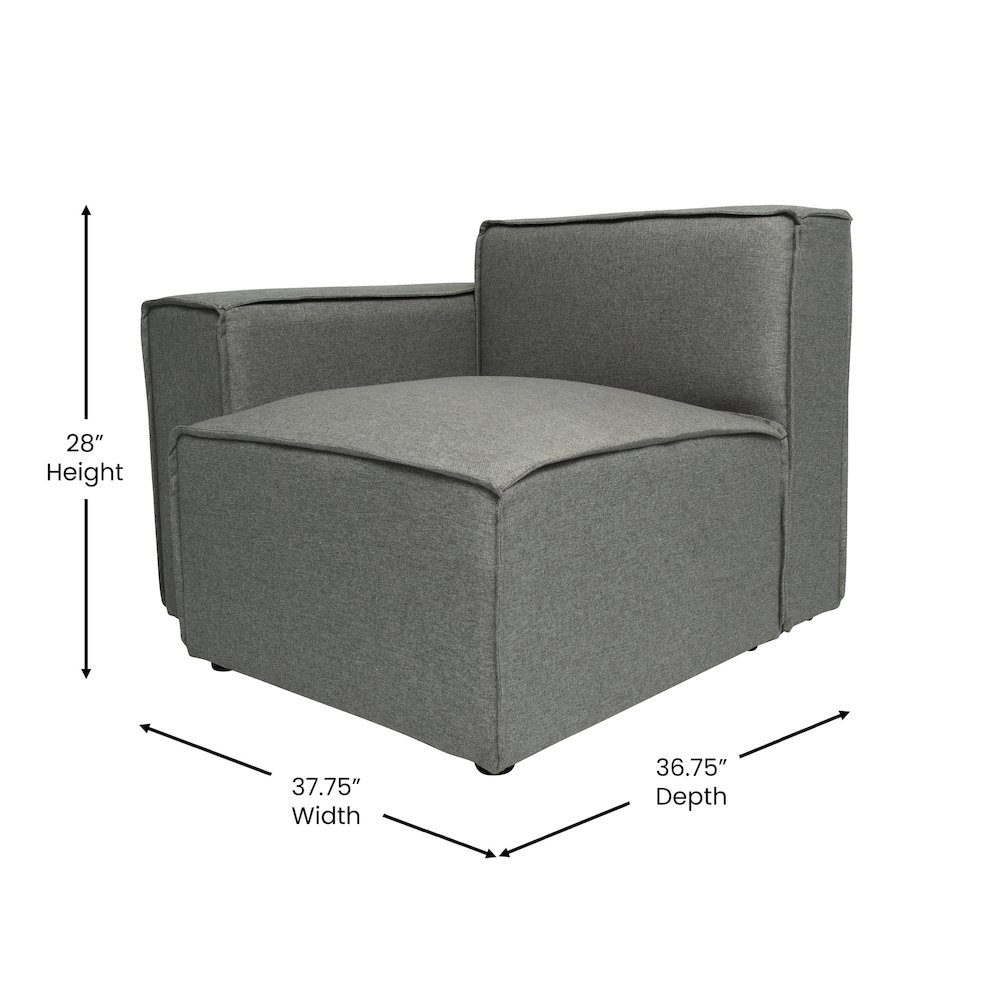 Bridgetown Luxury Modular Sectional Sofa Left Side with Arm Rest