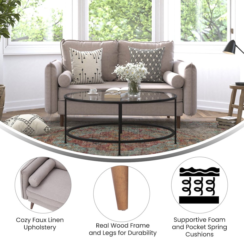 Solid Wood Legs in Taupe