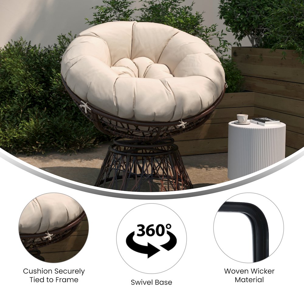 Contemporary Papasan Patio Chair