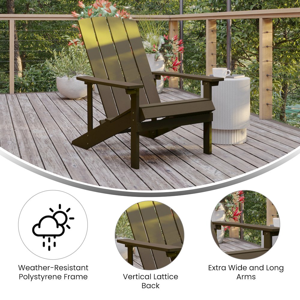 Contemporary Commercial Grade Adirondack Lounger for year round use