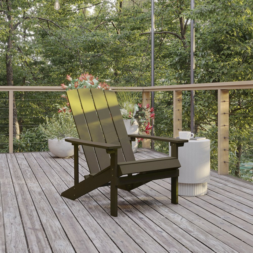 Contemporary Commercial Grade Adirondack Lounger for year round use