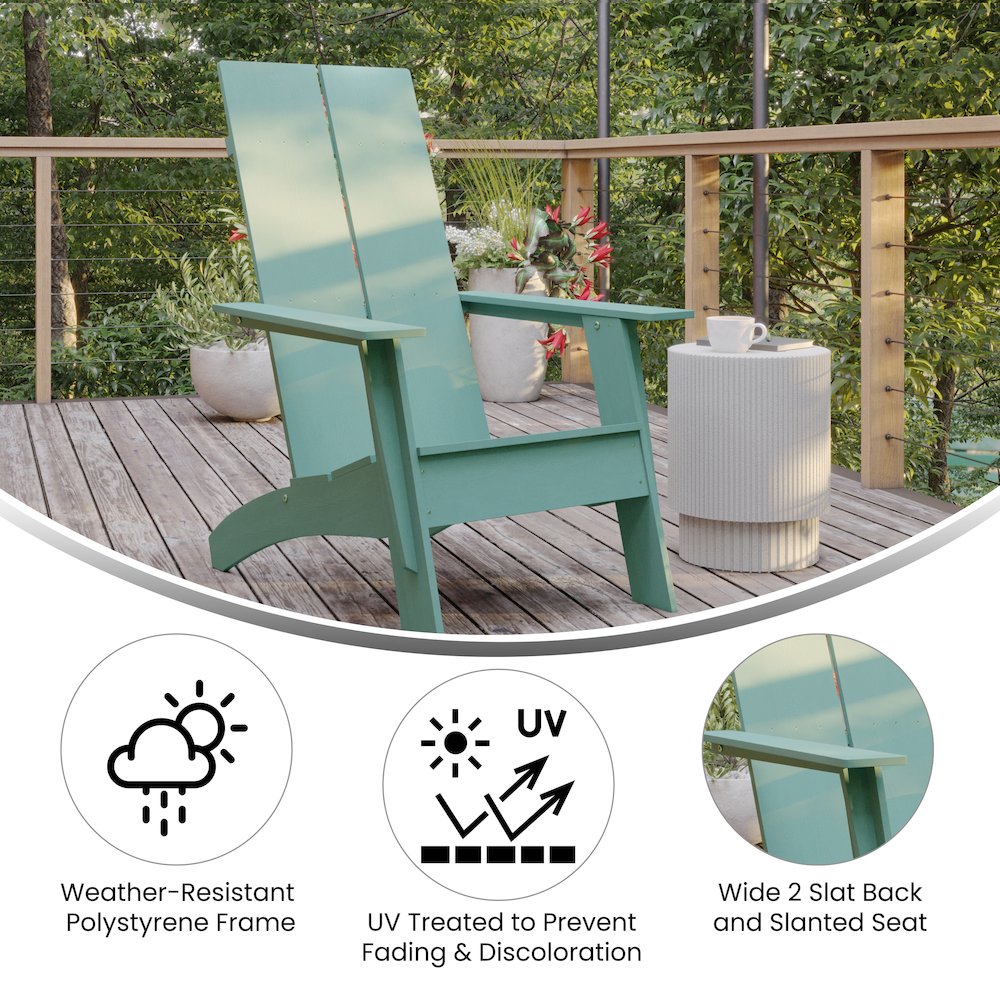 Modern Commercial Grade Adirondack Lounger for year round use