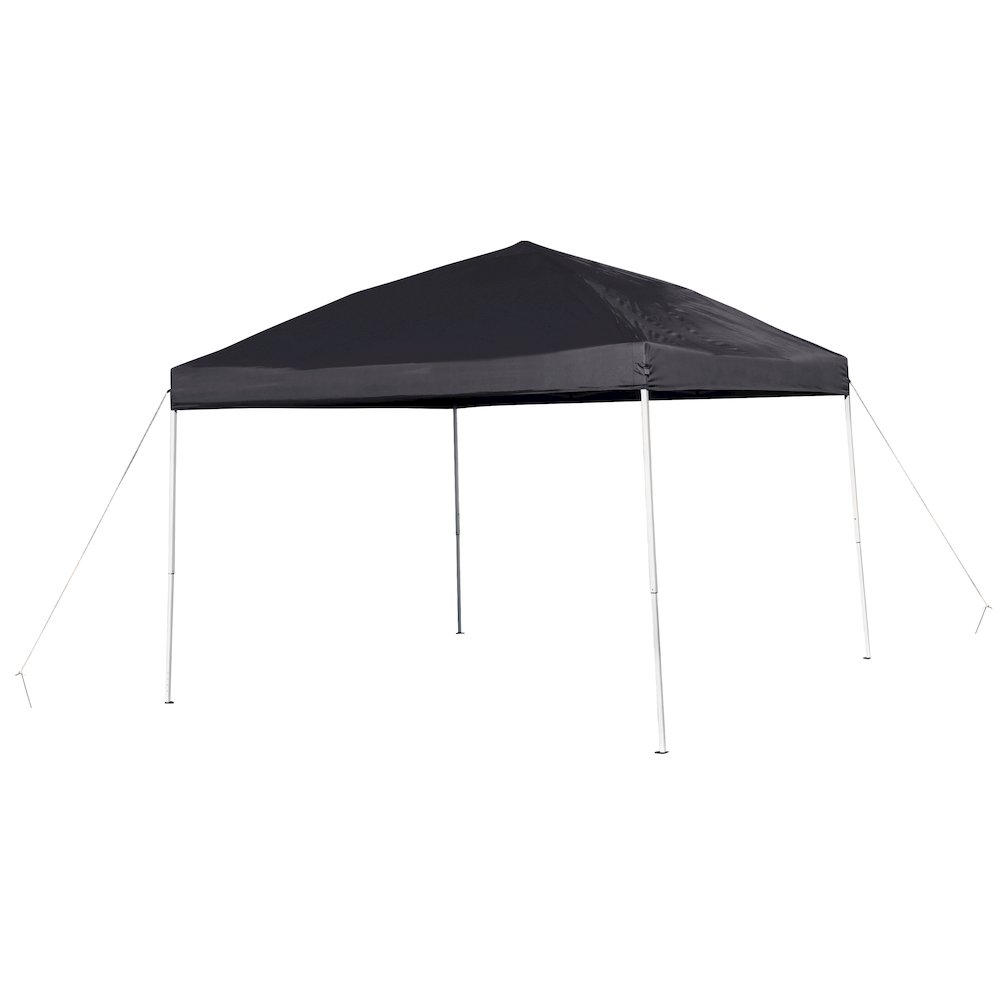 10’x10′ Black Outdoor Pop Up Event Slanted Leg Canopy Tent with Carry Bag