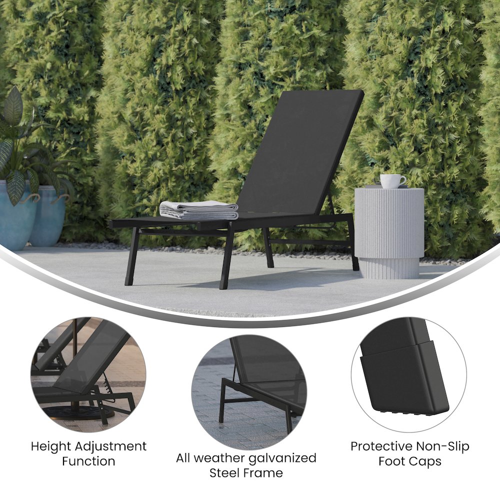 Modern Outdoor Chaise Lounge Chair