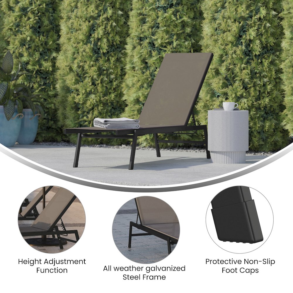 Modern Outdoor Chaise Lounge Chair