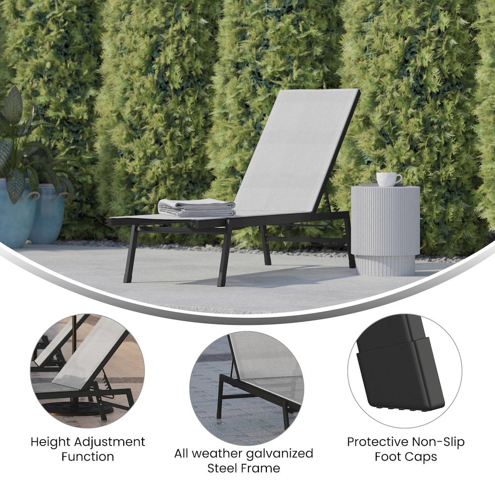 Modern Outdoor Chaise Lounge Chair