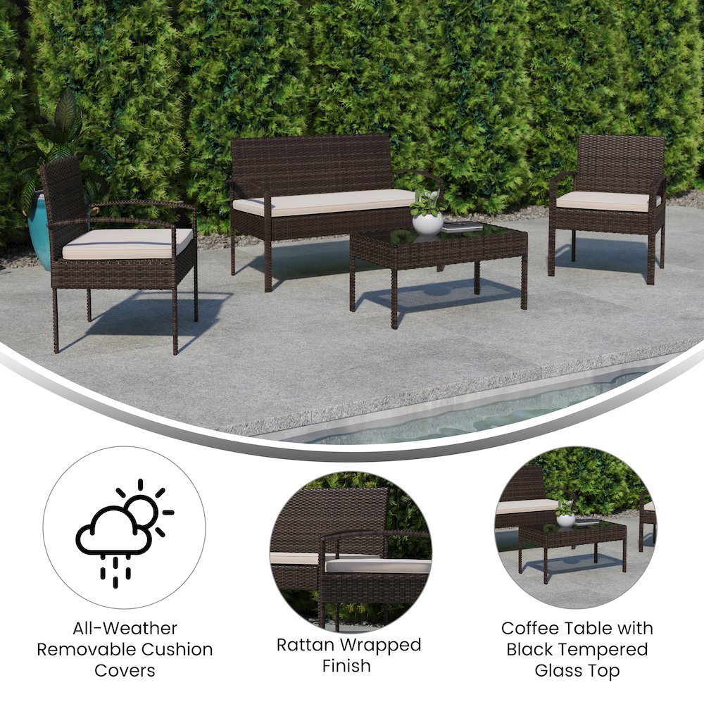 Contemporary Outdoor Seating Set