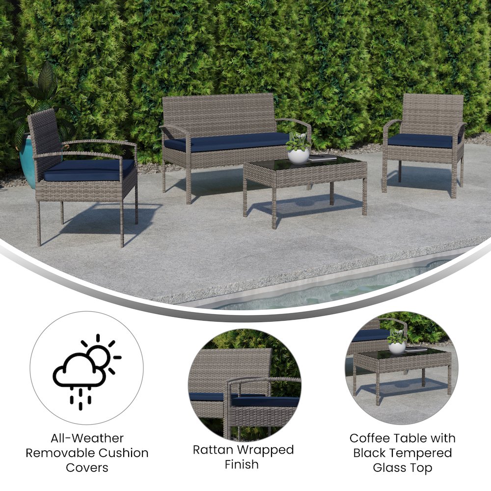 Contemporary Outdoor Seating Set
