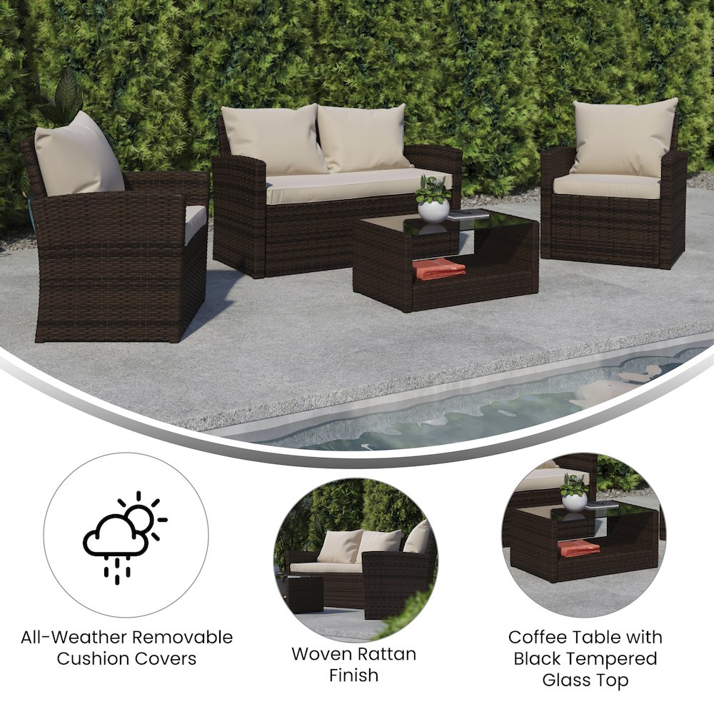 Contemporary Outdoor Seating Set