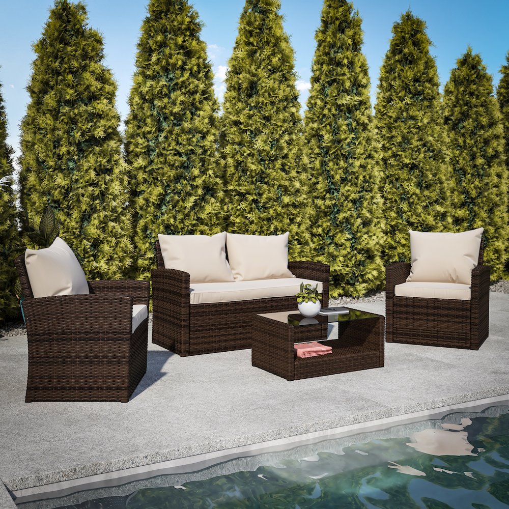Contemporary Outdoor Seating Set
