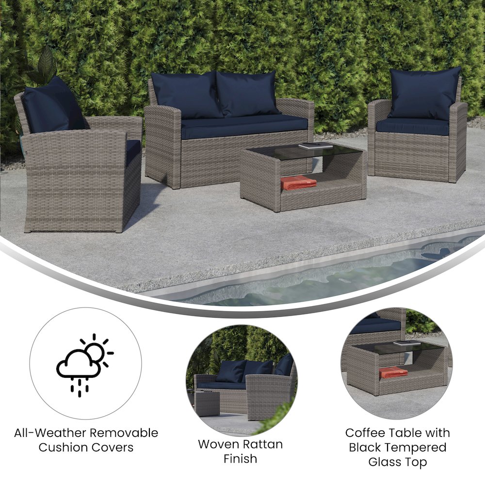 Contemporary Outdoor Seating Set