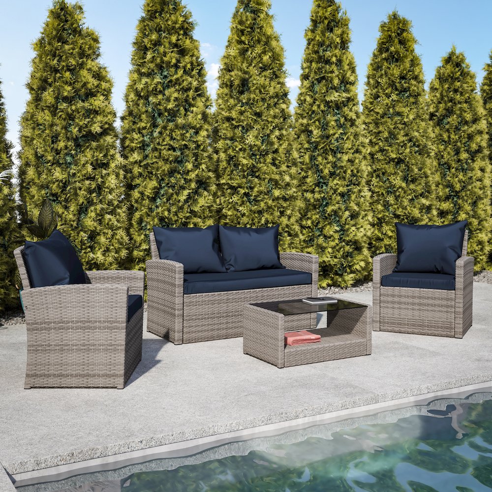 Contemporary Outdoor Seating Set