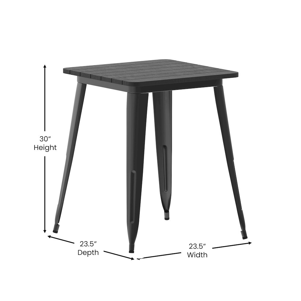 Contemporary 23.75″ Square Commercial Dining Table for 2