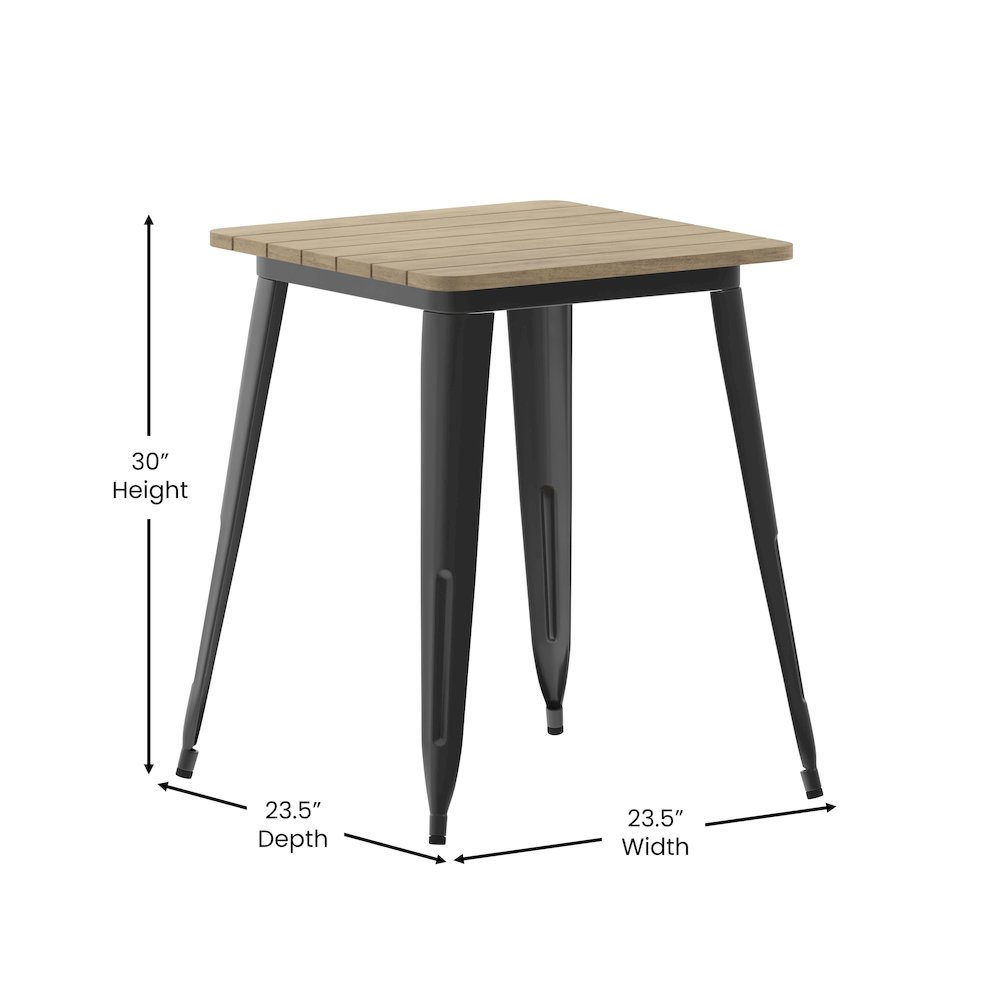 Contemporary 23.75″ Square Commercial Dining Table for 2