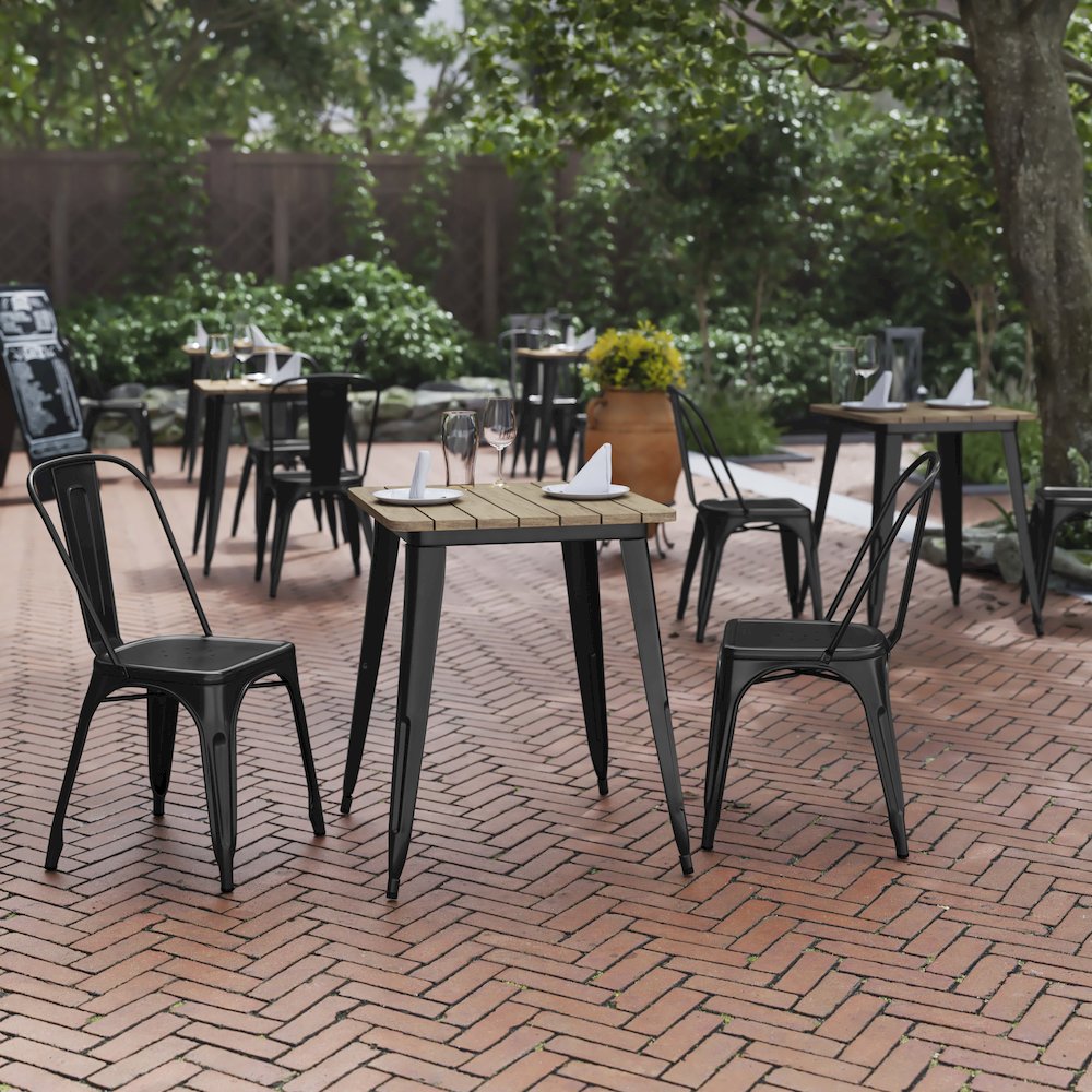 Contemporary 23.75″ Square Commercial Dining Table for 2