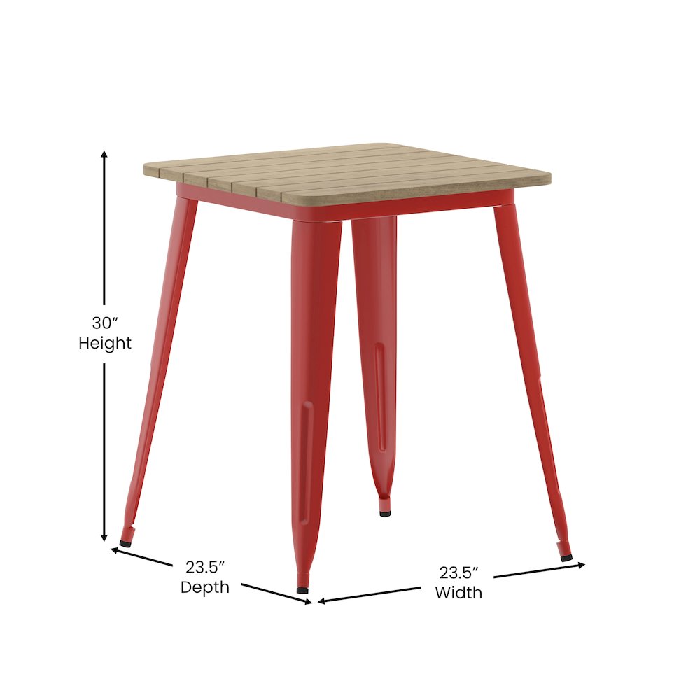 Contemporary 23.75″ Square Commercial Dining Table for 2