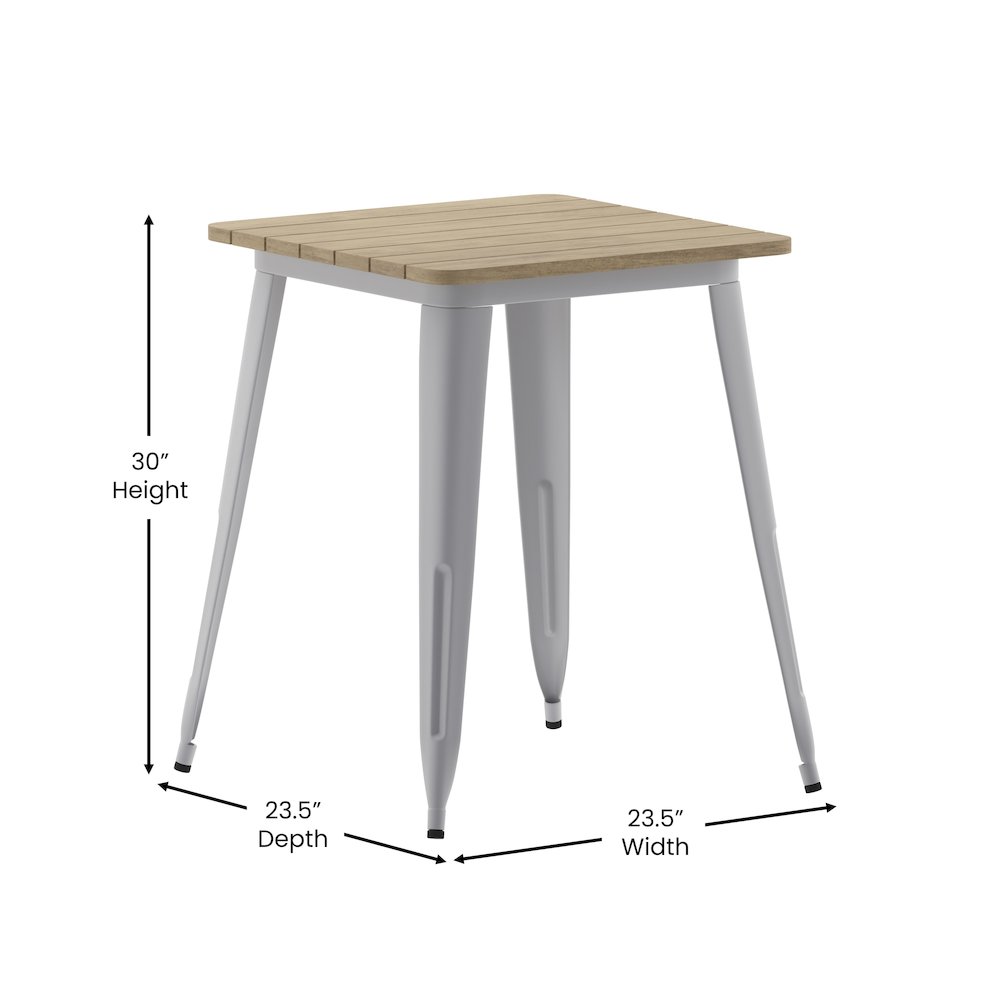 Contemporary 23.75″ Square Commercial Dining Table for 2