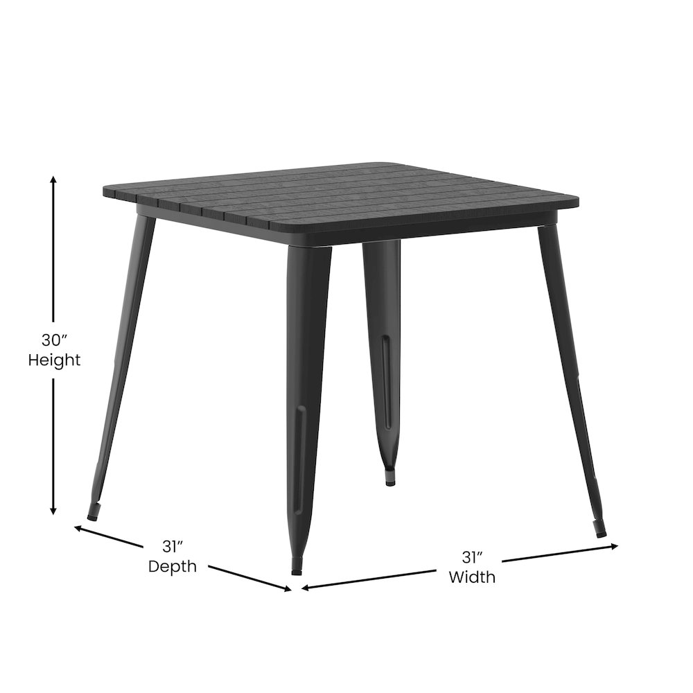 Contemporary 31.5″ Square Commercial Dining Table for 4