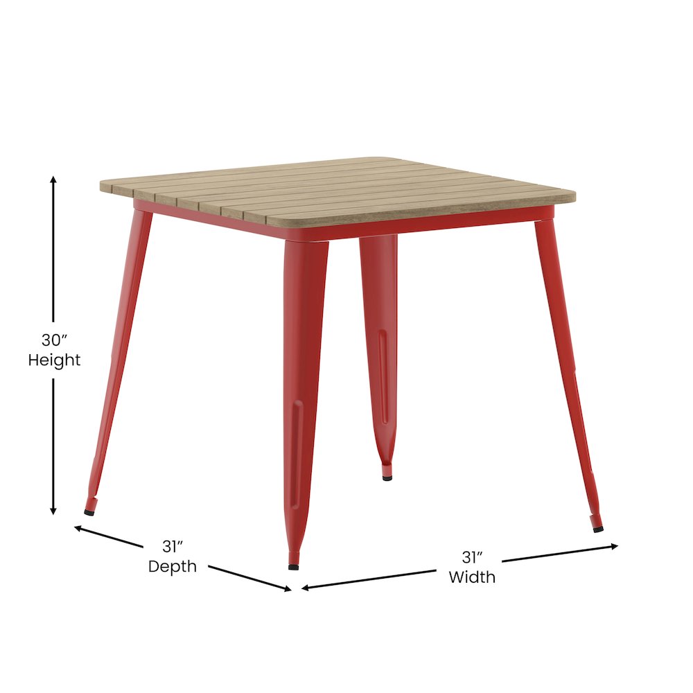 Contemporary 31.5″ Square Commercial Dining Table for 4